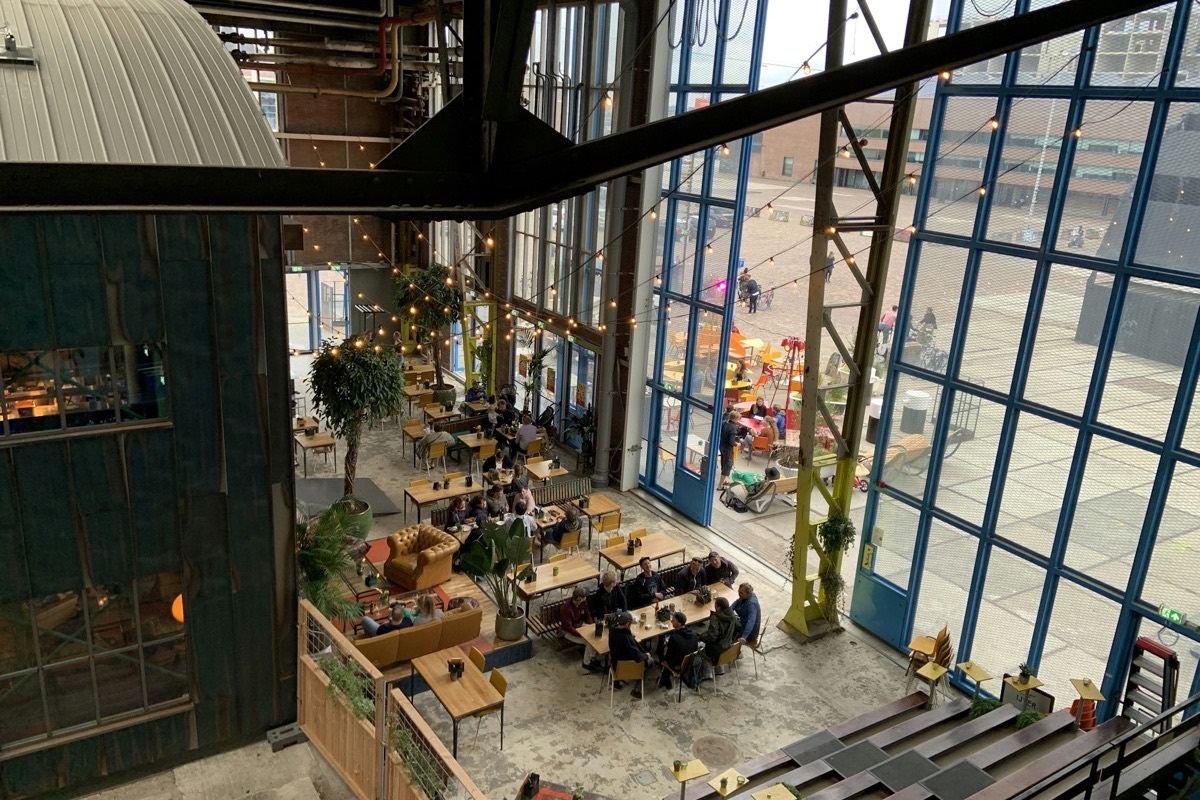 A former industrial hall in Amsterdam Noord