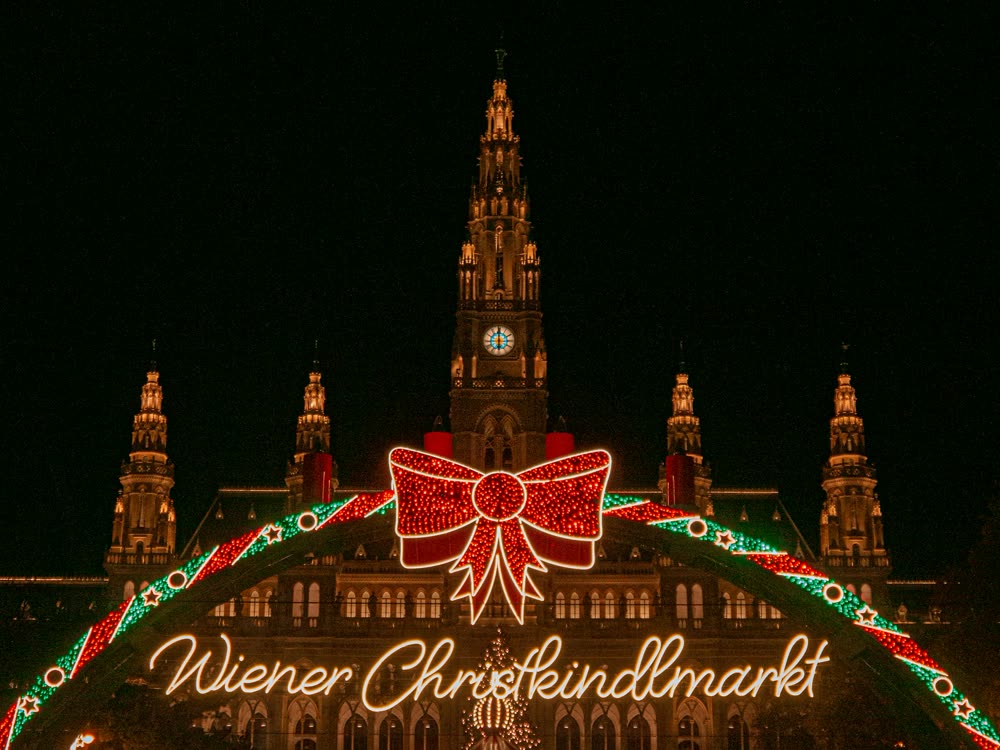 The Christmas market in front of Vienna's City Hall